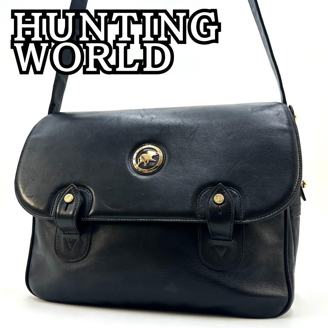 HUNTING WORLD キャリーオール オールレザー メッセンジャーバッグ