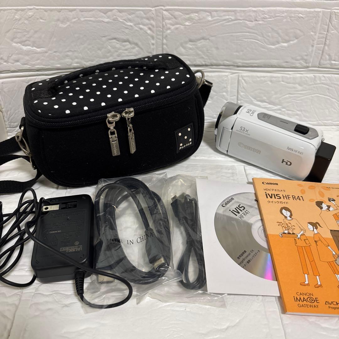 極美品　キャノン HD ビデオカメラIVIS HFR41 ケース付 未使用に近い ビデオカメラ】iVIS HF R41 基本情報