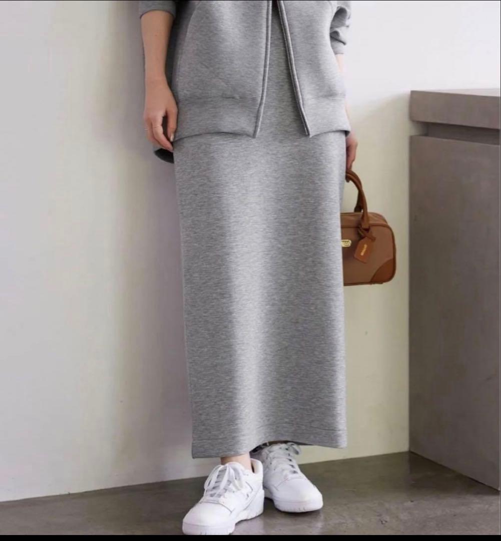 SLOBE IENA スローブイエナ　ダンボールアイラインスカート　グレー　38