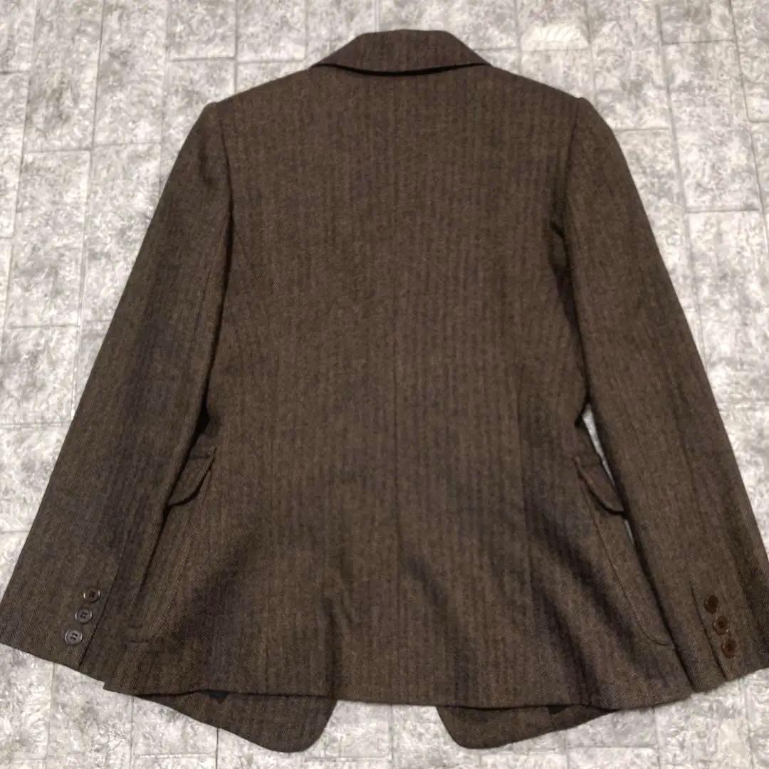 美品 ZIGSAW ジグソー パンツスーツ ヘリンボーン カシミヤ混 英国製