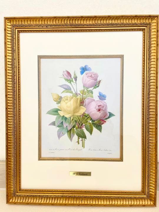 花の絵　ルドゥーテ　ローズブーケ　複製画