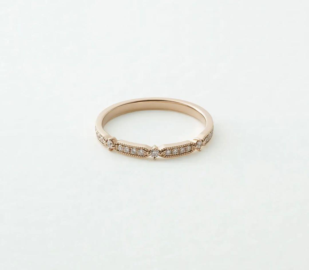 ルシエ LUCIE K18PG ダイヤリング クロシェ 6号