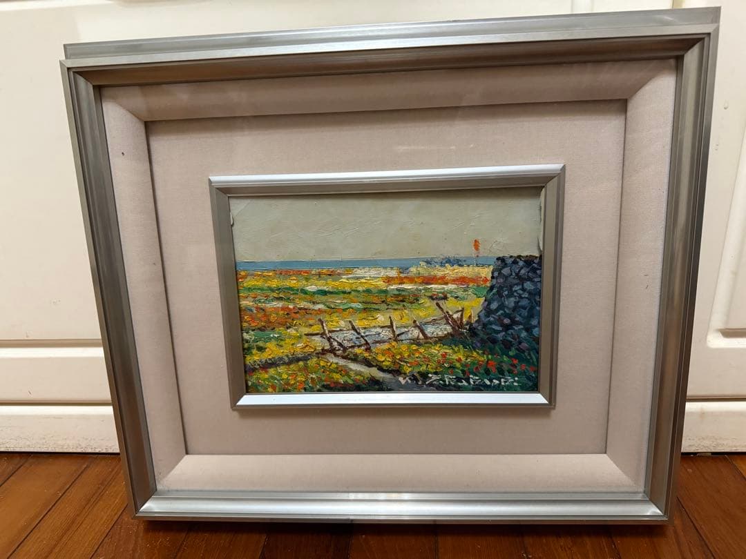 96.「千倉花畑」髙橋一善 油絵