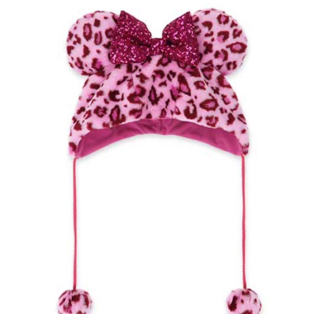 ミニーマウス風ヒョウ柄帽子 - メルカリ