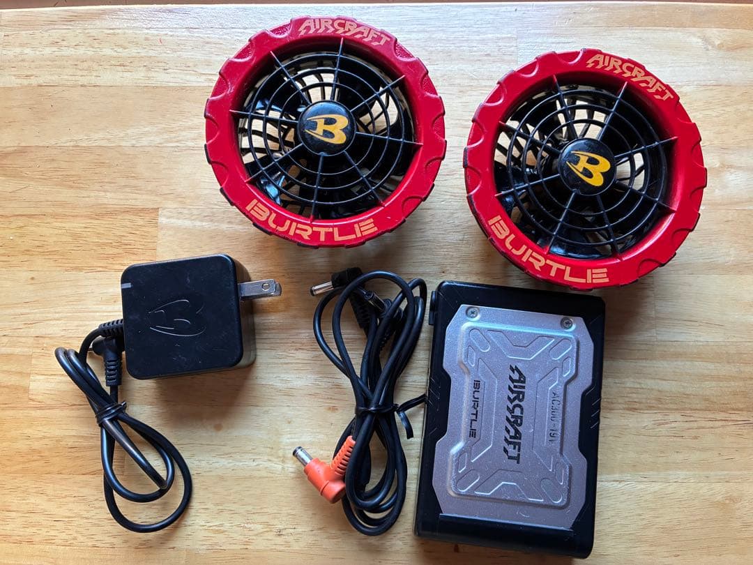 【BURTLE AIRCRAFT ファン＋バッテリーセット】AC300 19V