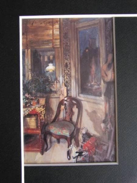 カール・ラーション、部屋の片隅の玩具、希少画集画、新品額装付