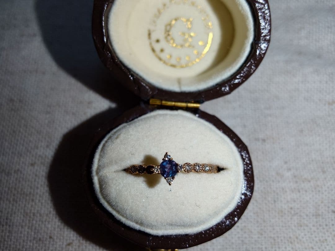 アレキサンドライト　リング　k10 10〜11号