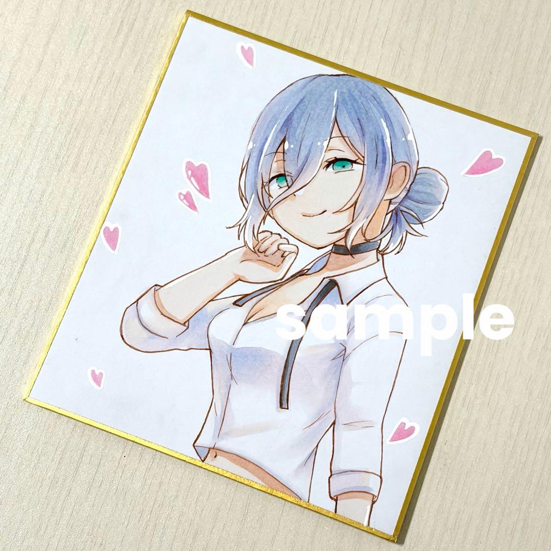 チェンソーマン レゼ 手描きイラスト ファンアート 色紙 原画 一点物