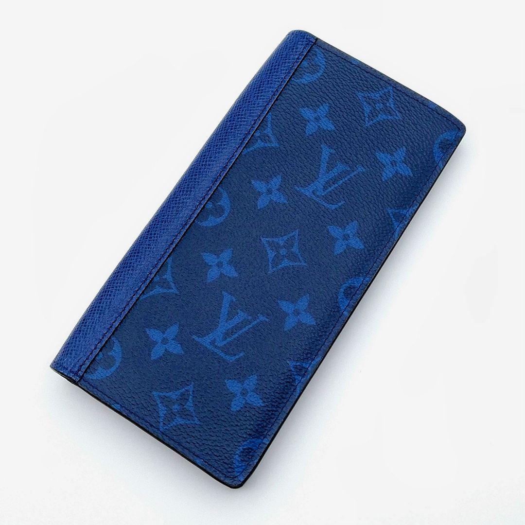 ルイヴィトン タイガラマ ポルトフォイユ ブラザ 長財布 青 IC 新型