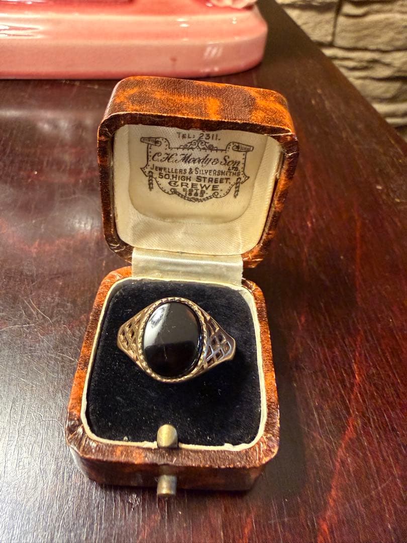 【DON LAURENCE】購入　ヴィンテージ　オニキスリング9K