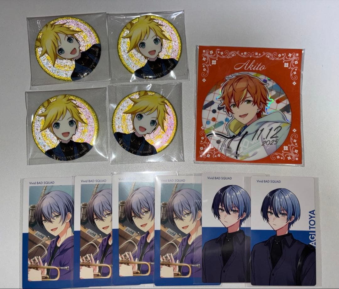 プロセカ 東雲彰人 青柳冬弥 鏡音レン 缶バ 色紙 アクスタ他 冬弥