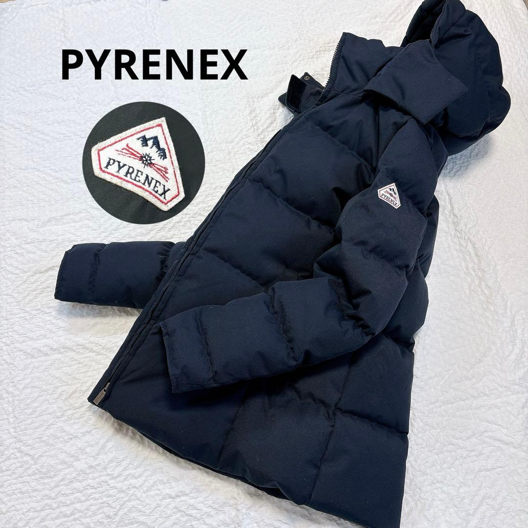 新品同様✨PYRENEX リール　フード付きダウンジャケット　ネイビー　36 S