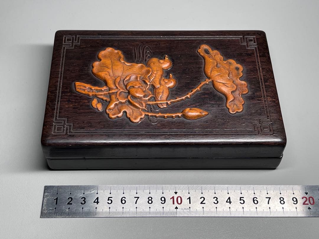 木製 硯 黒柿 黑檀 唐木 厚重 細工彫刻 文房具 古美術 - メルカリ