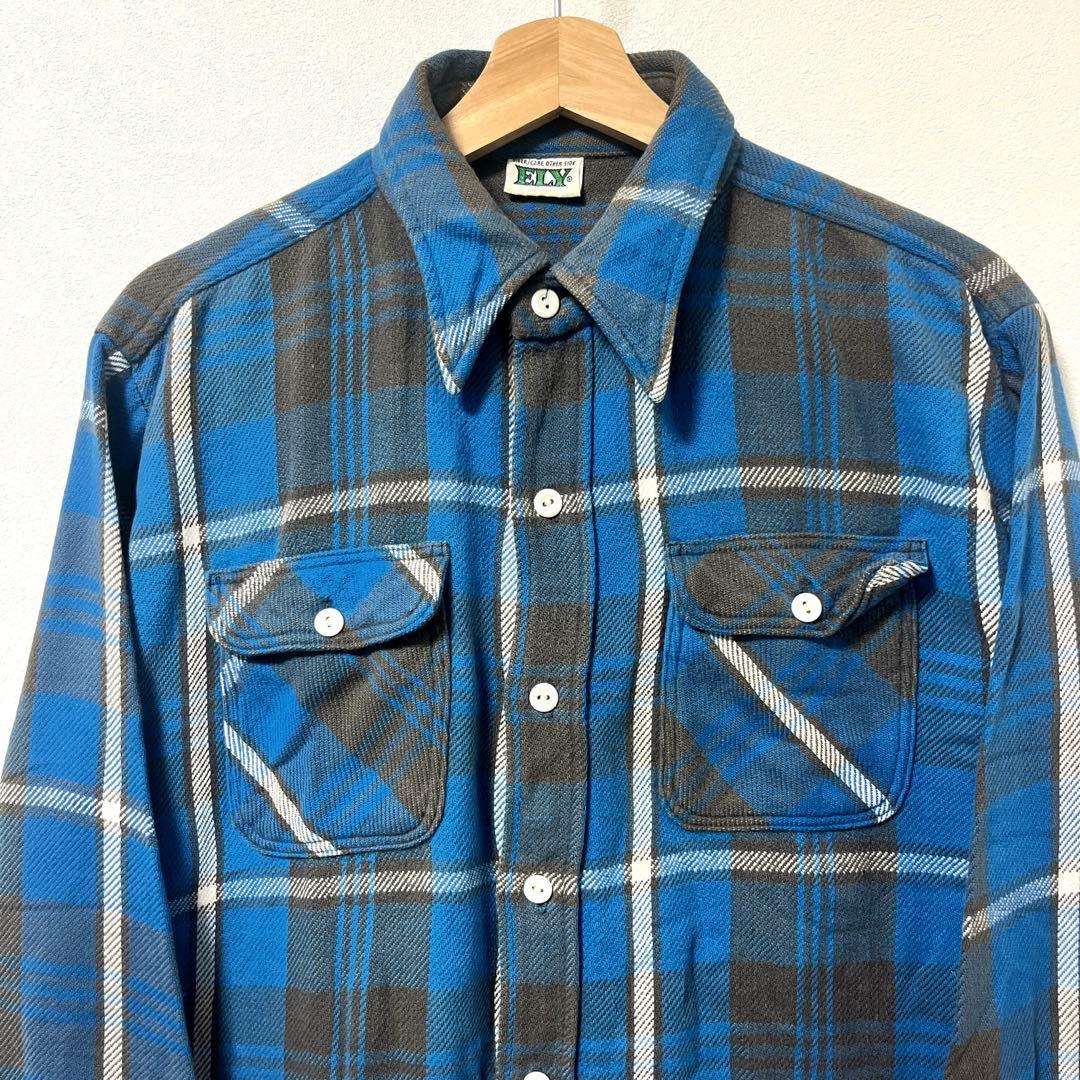 70's 《ELY / エリー》Heavy flannel shirt