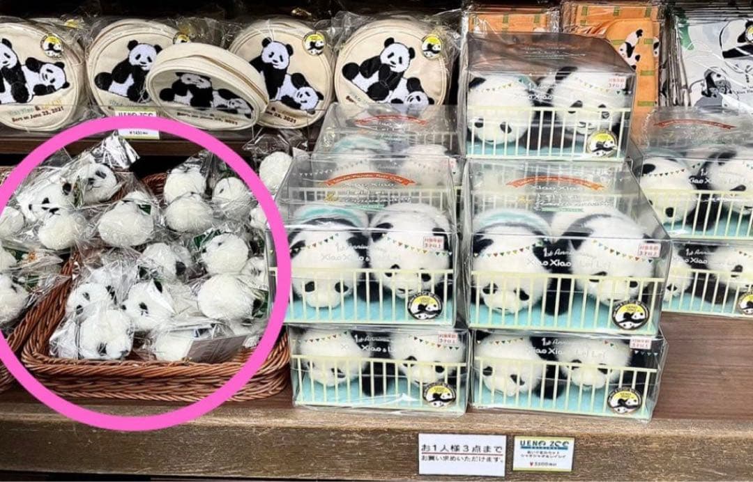 レア♦️タグ付き♦️上野動物園 1stシャオシャオレイレイチャーム シャンシャン弟妹 上野動物園の“シャンシャン・シャオシャオ・レイレイ”をモチーフにした