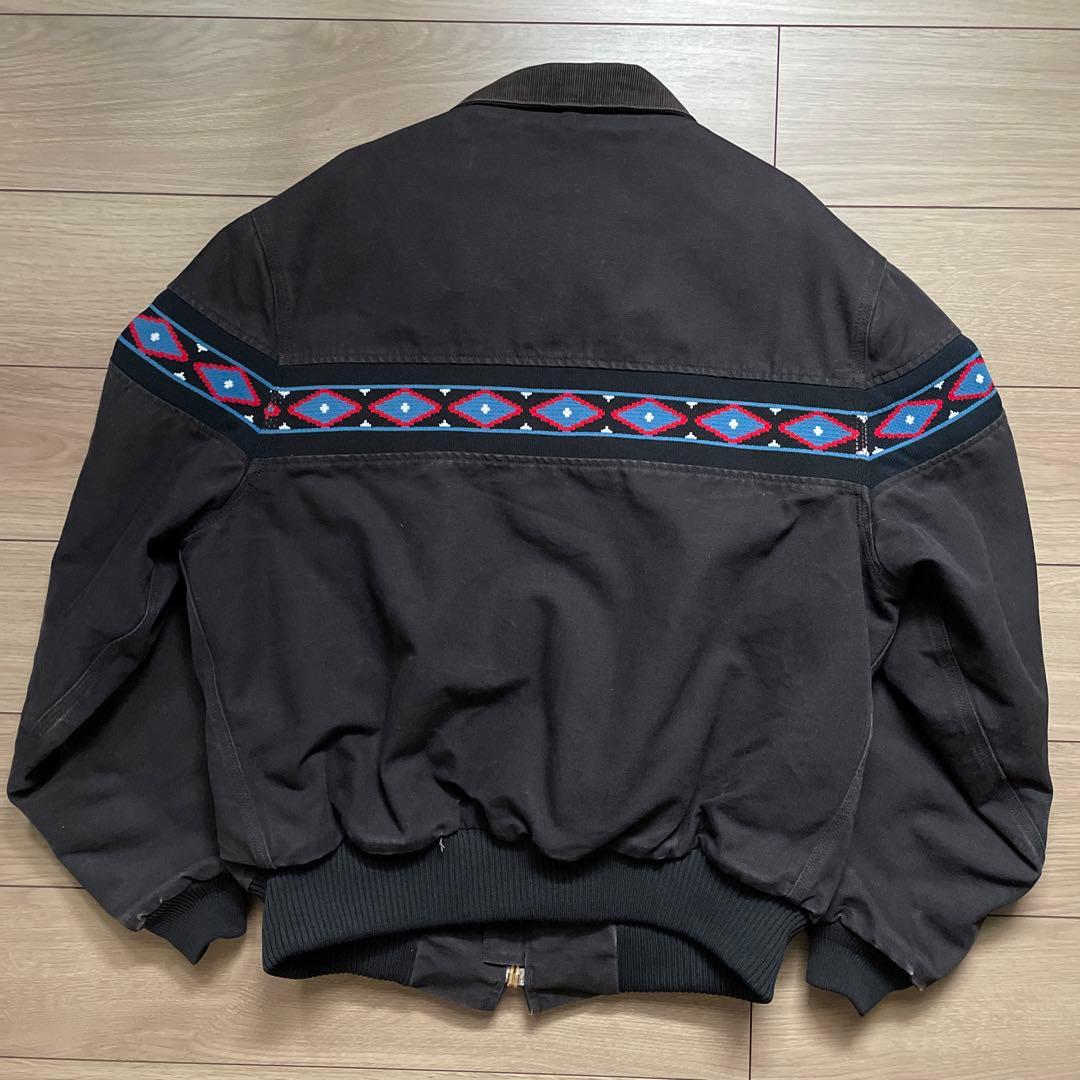 美品 80s USA製 カーハート ネイティブ サンタフェジャケット ブラック