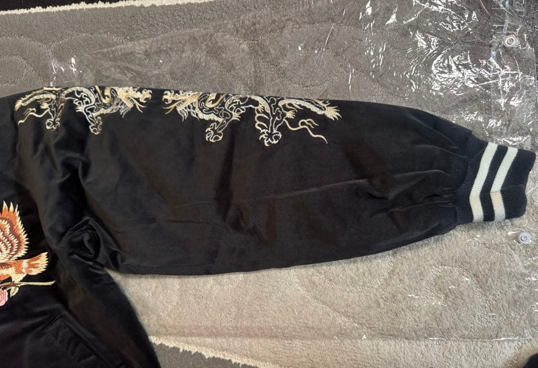 ⭐︎試着のみ⭐︎ hoshihime 星姫 鷹 バラ スカジャン ベロア LL