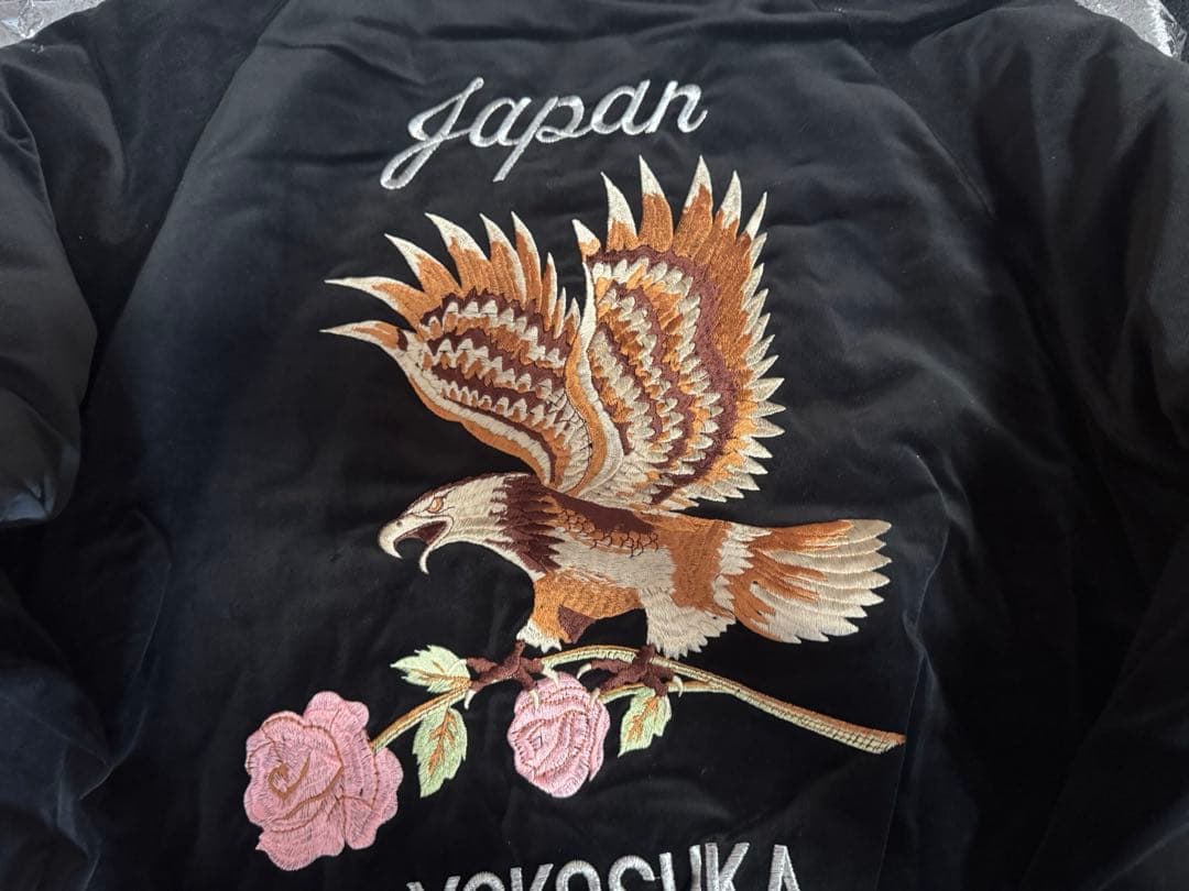 ⭐︎試着のみ⭐︎ hoshihime 星姫 鷹 バラ スカジャン ベロア LL