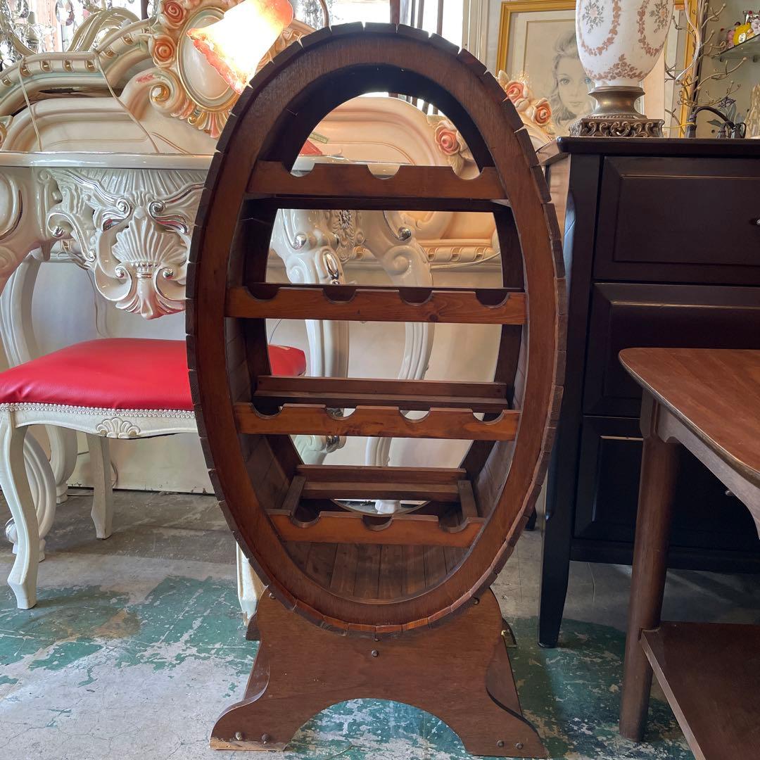 お値下げ！アンティーク・木製・ワインラック・14本