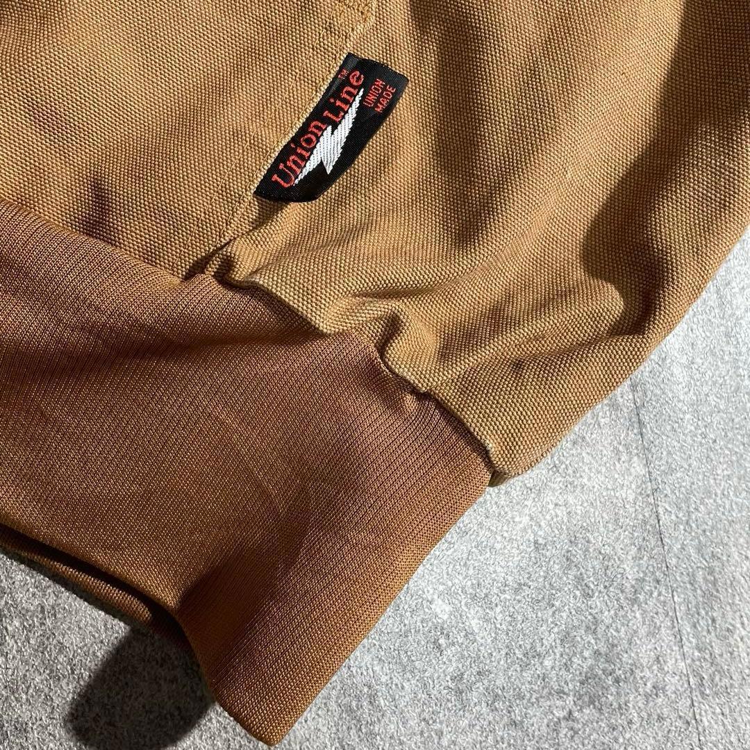 USA製Union Lineユニオンラインダック地アクティブジャケット企業ロゴL