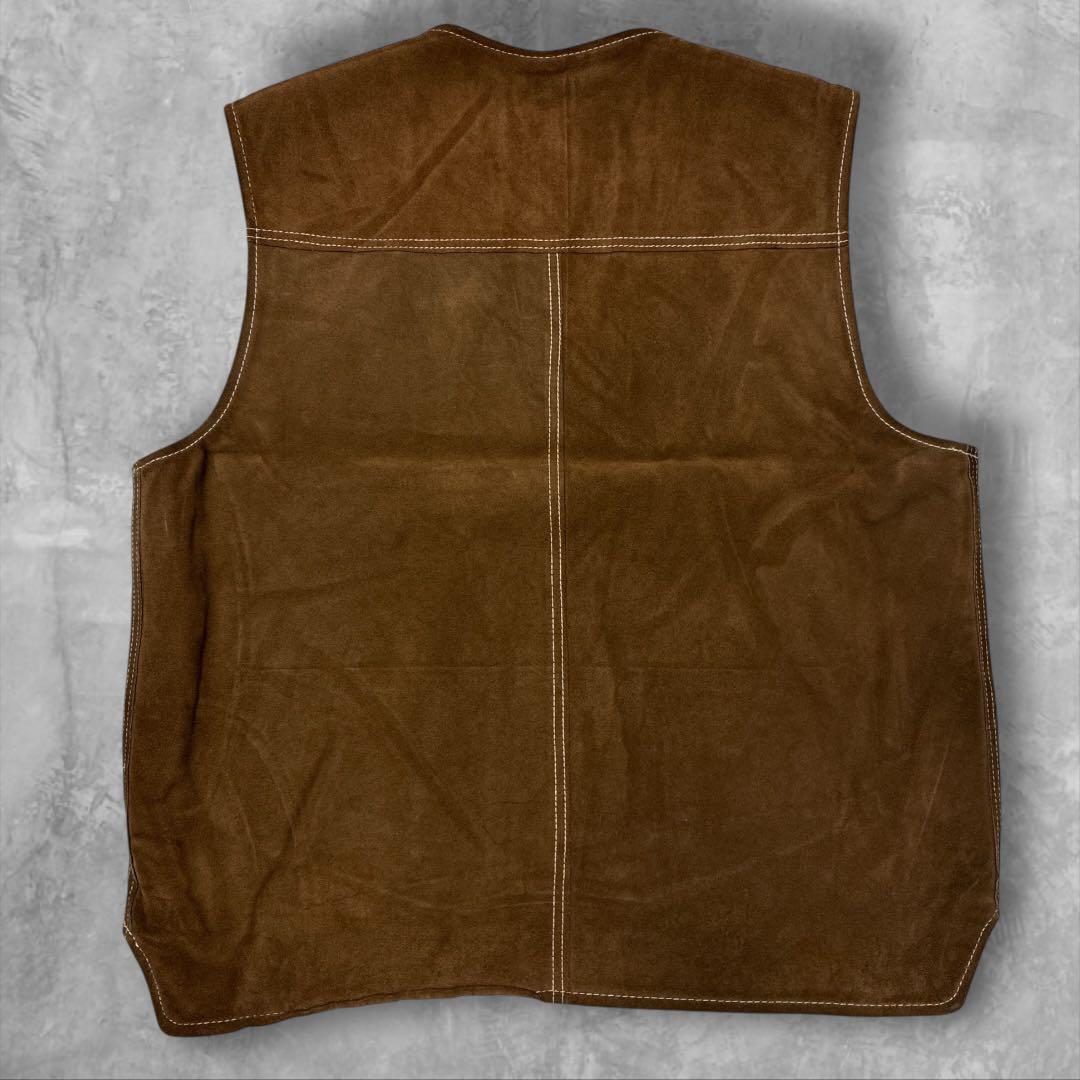 Sears The Leather Shop スエードベスト ブラウン2XLボア - メルカリ
