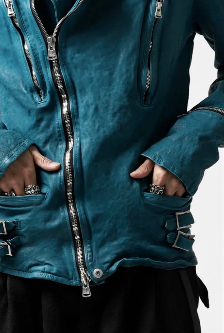 バックラッシュbacklashジャパンカーフダブルライダースLターコイズ