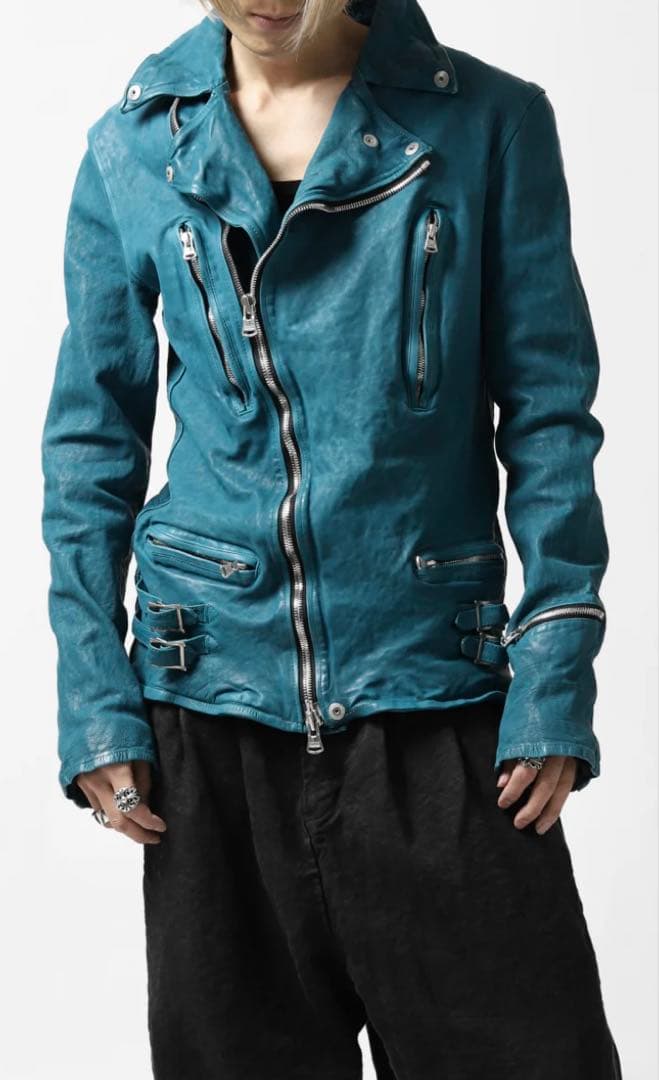 バックラッシュbacklashジャパンカーフダブルライダースLターコイズ