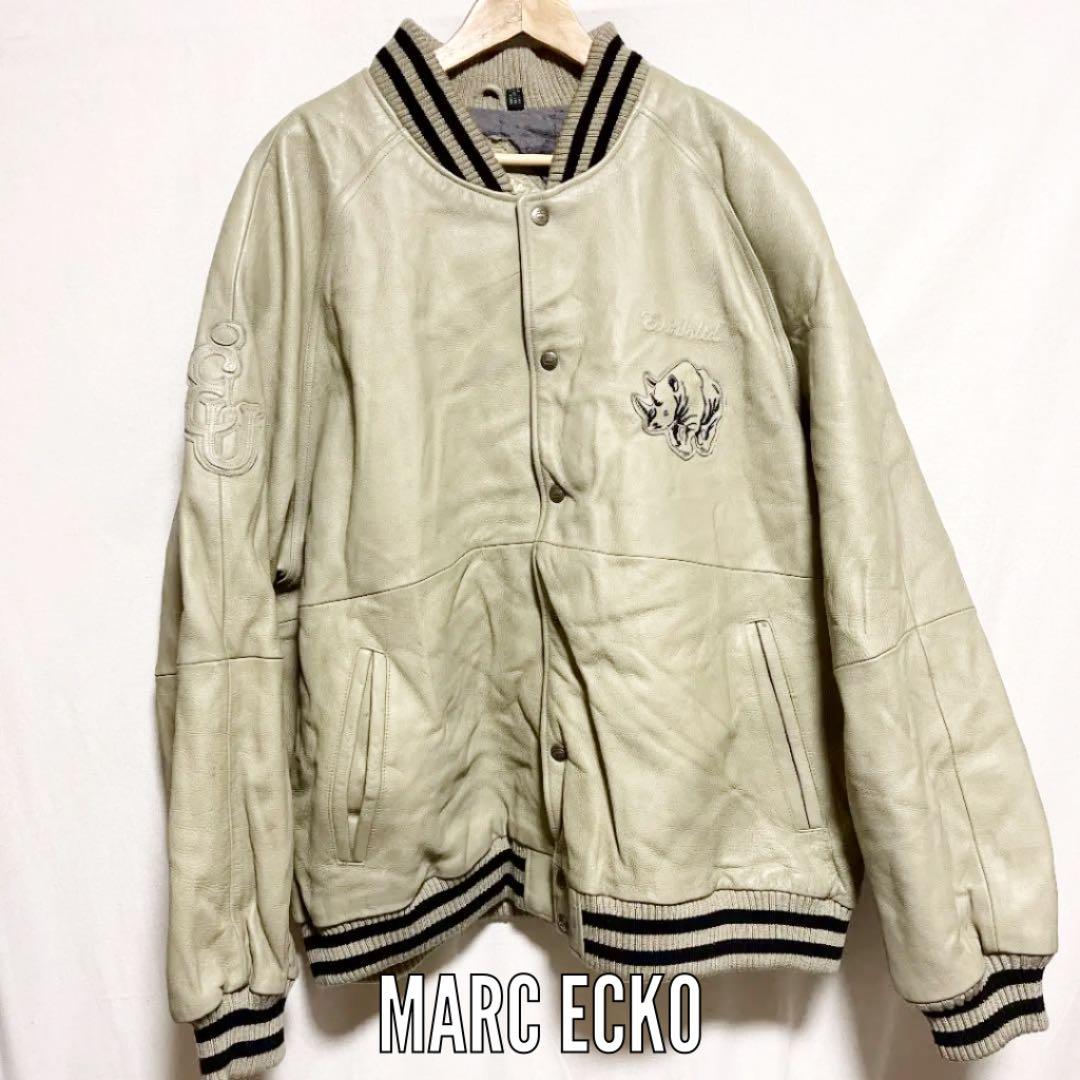 00s Marc ECKO レザースタジアムジャケット　XXXL