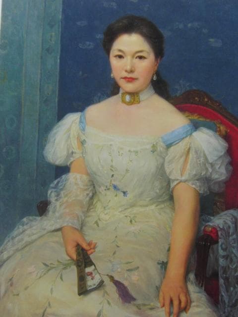 中山忠彦、絵扇、希少な画集より、新品高級額・額装付、状態良好