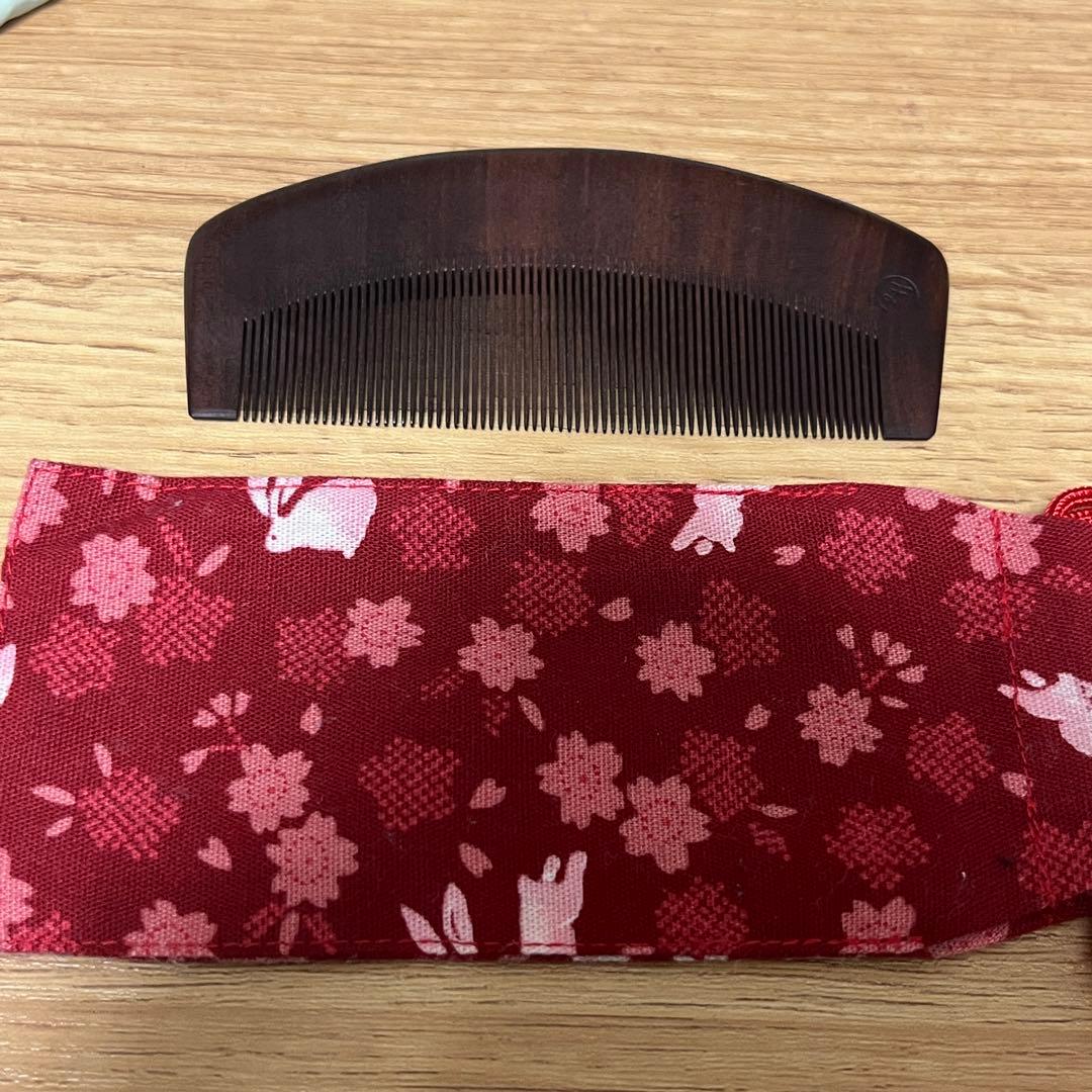 8月中まで値下げ 工房ふるかわや 超細歯 イスノキ櫛 お六櫛