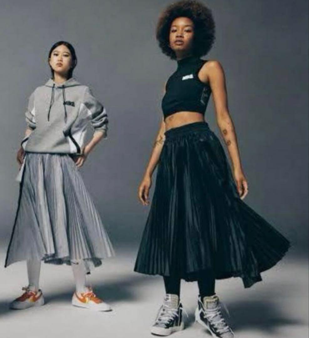 sacai×NIKE サカイ ナイキ プリーツスリットスカート - メルカリ