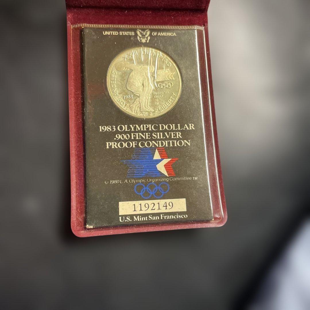 コレクション 1983 Olympic Dollar 900 Fine Silver