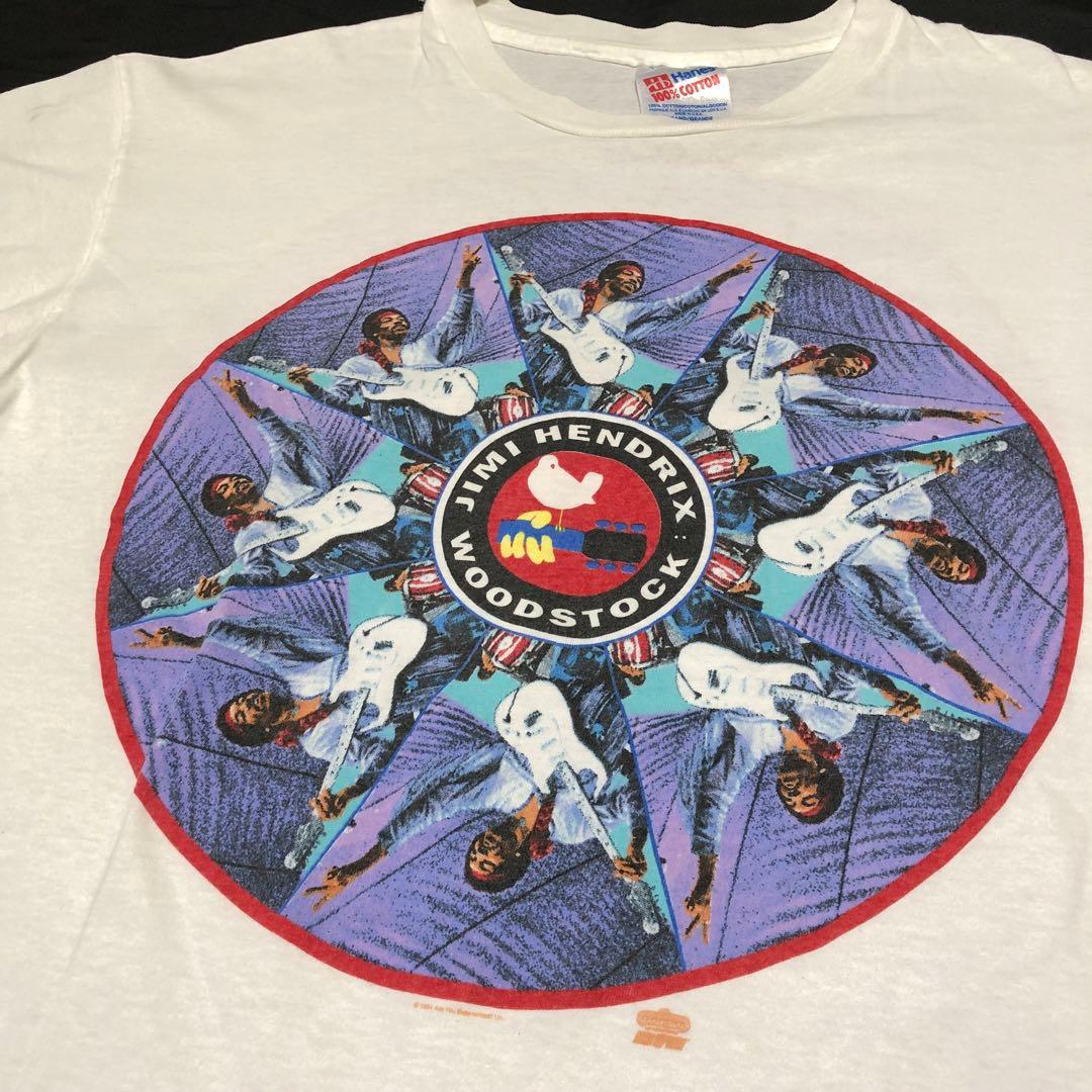 JIMI HENDRIX tシャツ ビンテージ ジミヘン 白 L Hanes