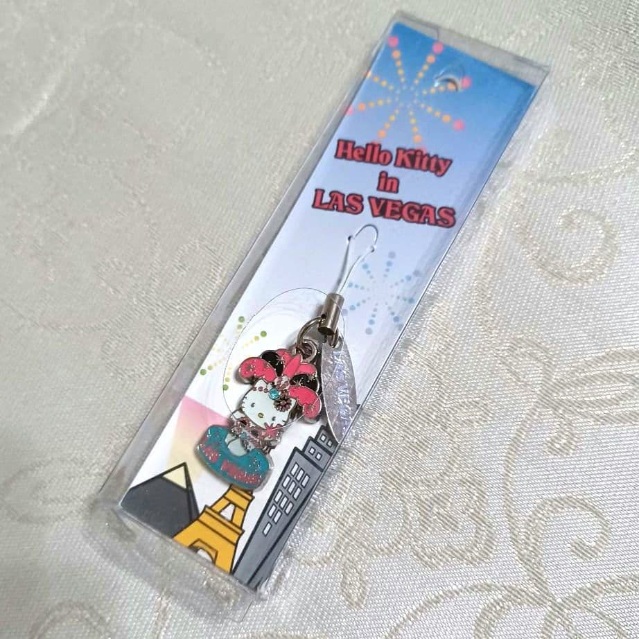 レア】海外 ハローキティ ラスベガス 根付け ストラップ ご当地キティ