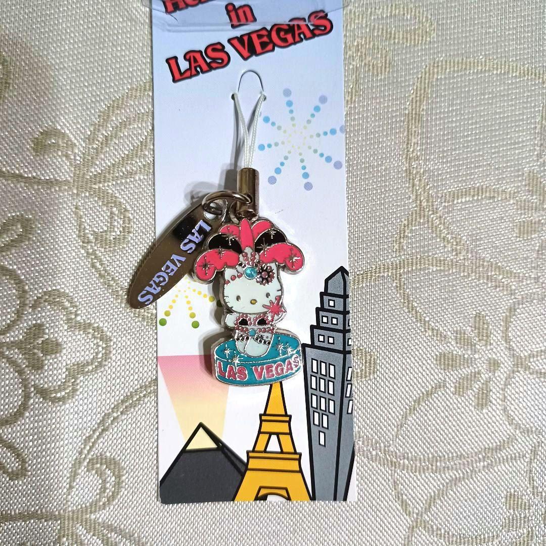 レア】海外 ハローキティ ラスベガス 根付け ストラップ ご当地キティ