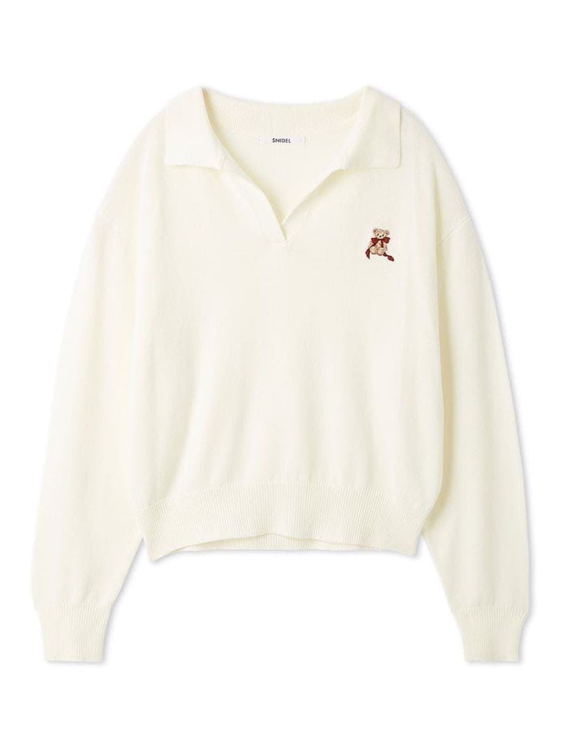 SNIDEL リボンベアスキッパーニットプルオーバー