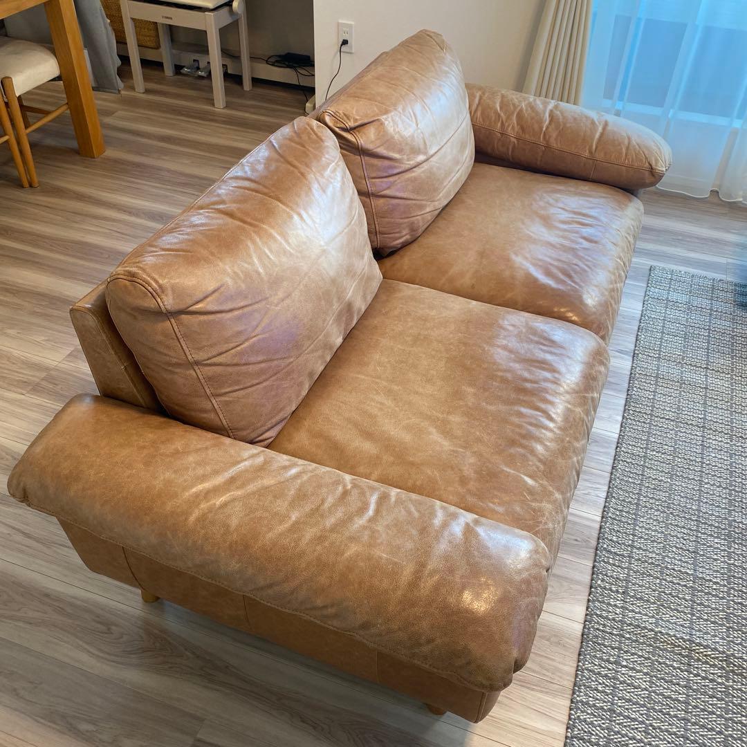 unico モカブラウン レザー 3人掛けソファ　SEINN/セイン