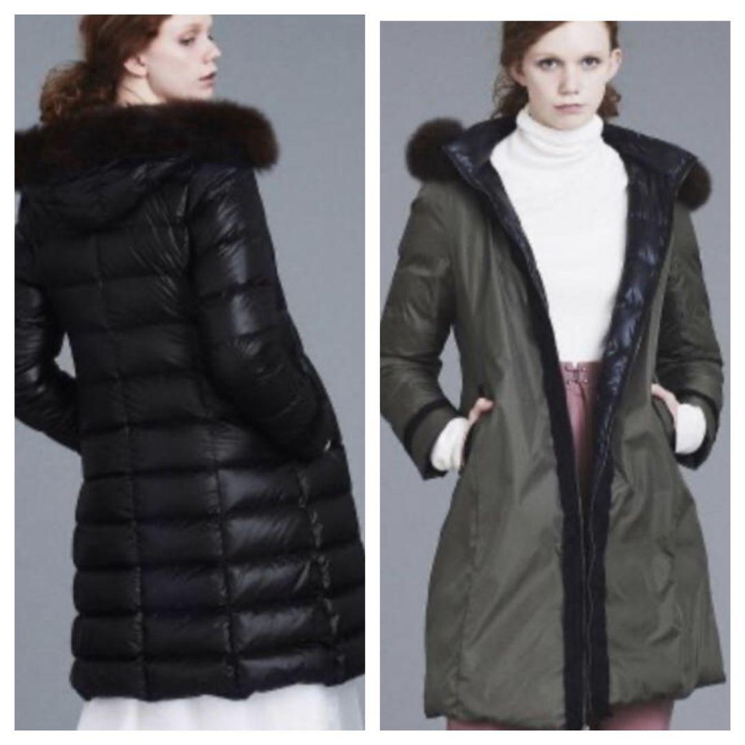 タイムセール☆ランバンオンブルー リバーシブル ダウンコート 38