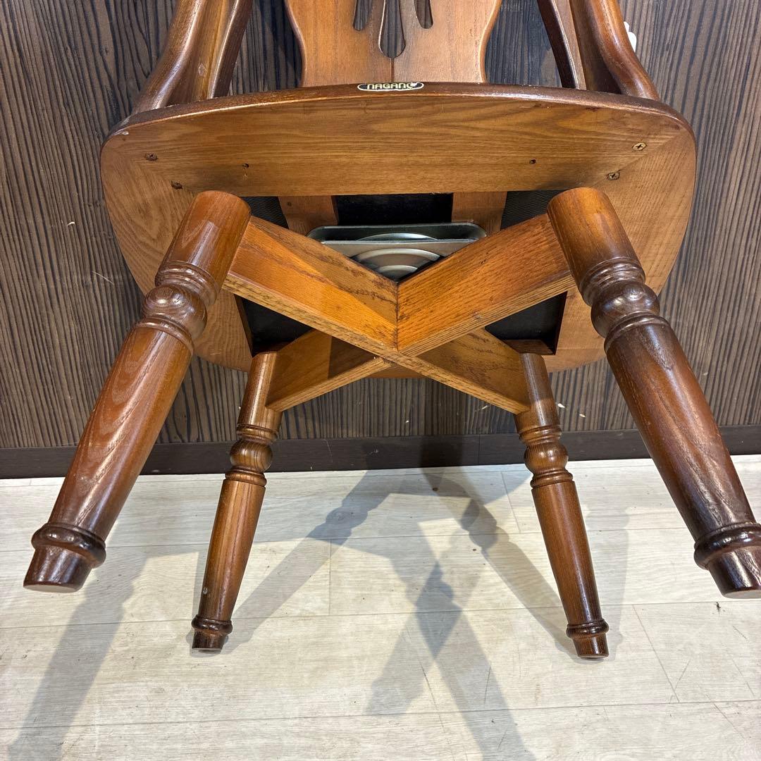 NAGANO クラッシック アンティーク 360度 回転チェア ④ - メルカリ