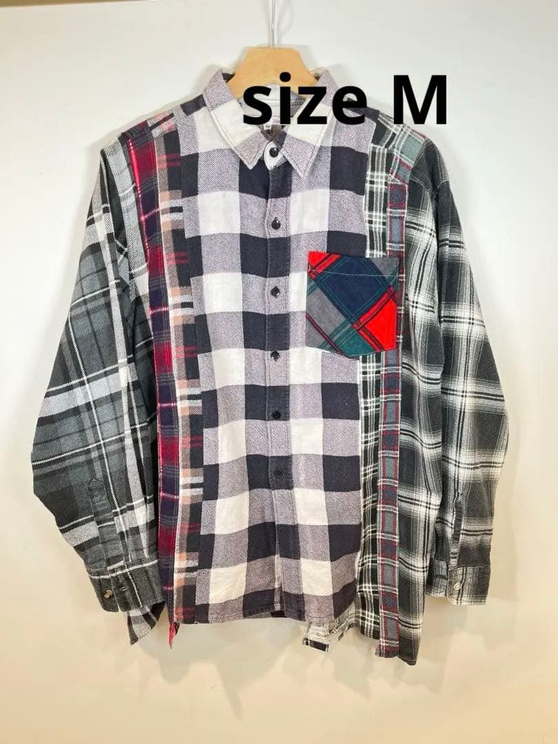トップス Rebuild by Needles / 7 Cuts Shirt M Rebuild By Needles 7 Cuts Flannel Shirt - Needles | Afura Store