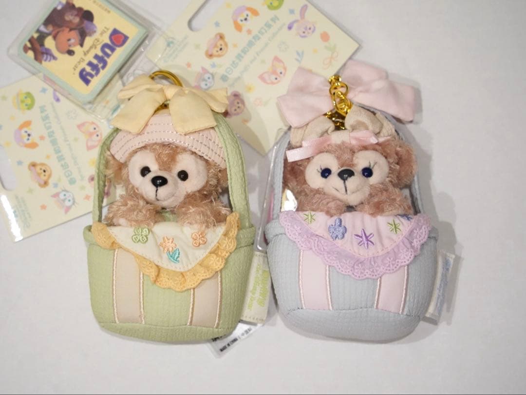 上海ディズニーランド ダッフィー シェリーメイ ぬいぐるみチャーム バスケット
