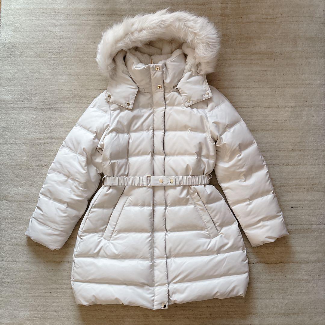 未使用 ZARA 2025AW ダウンジャケット ミドル丈 白 XL 25aw