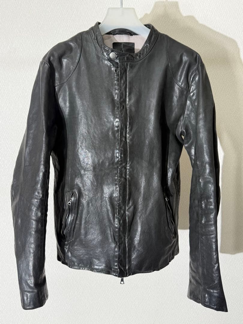 バックラッシュ × リップ ベルギーショルダー レザーライダースジャケット