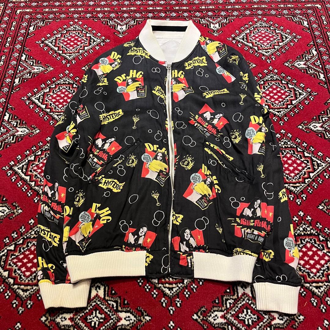 希少 ヒステリックグラマー リバーシブル スカジャン ヒスガール 刺繍 ロゴ