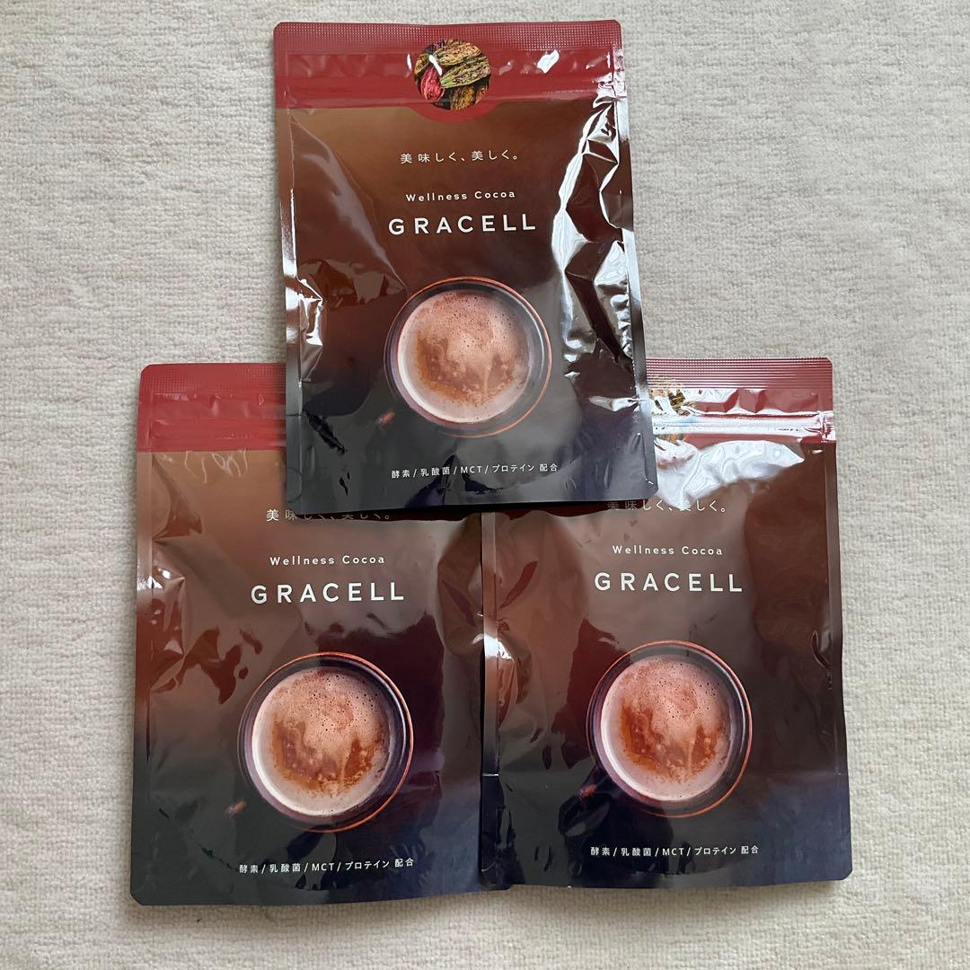 新品　GRACELL ウェルネス ココア グレイセル 100g 3パック