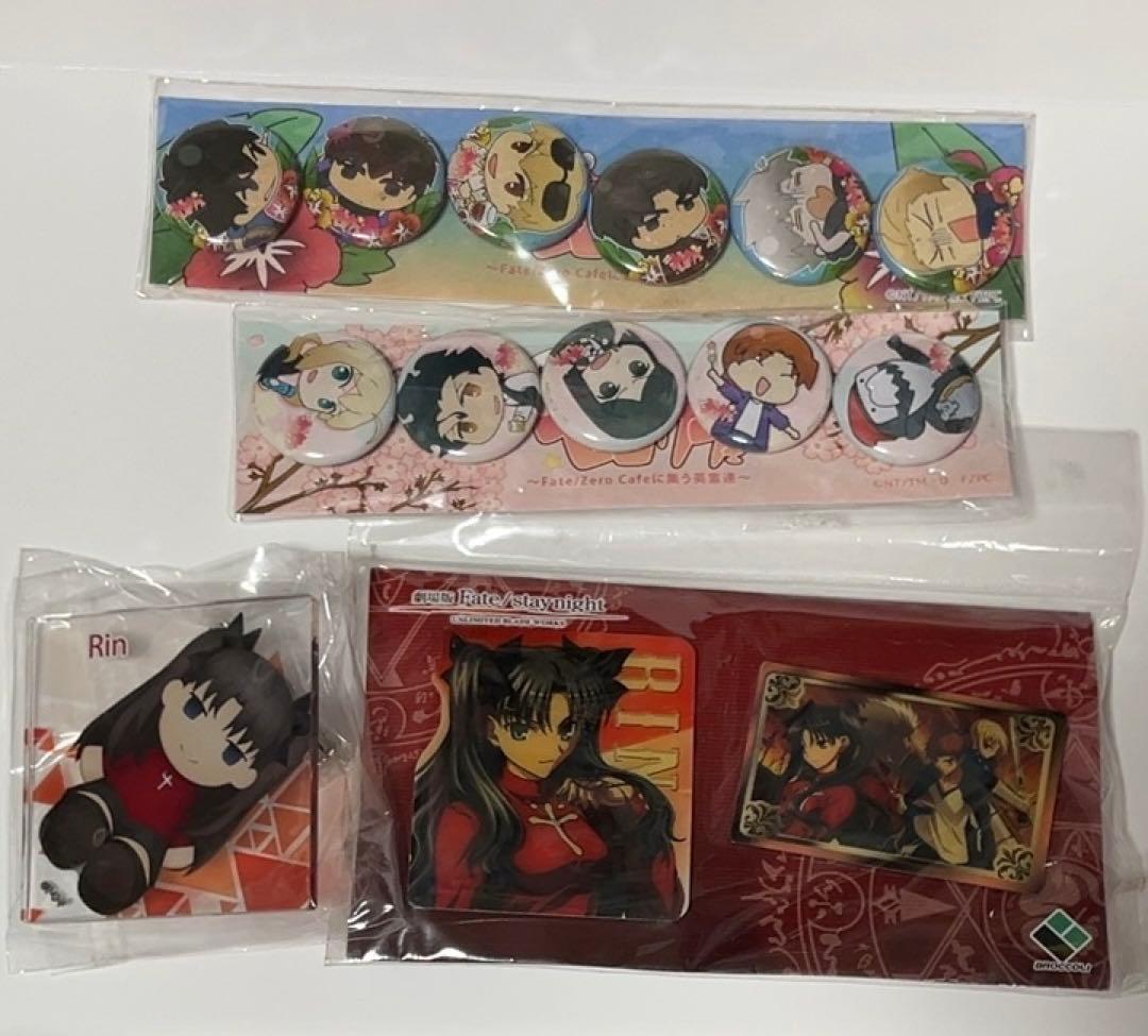 Fate fgo 遠坂凛　缶バッジ　ピンバッジ　エミヤ　セイバー　衛宮士郎