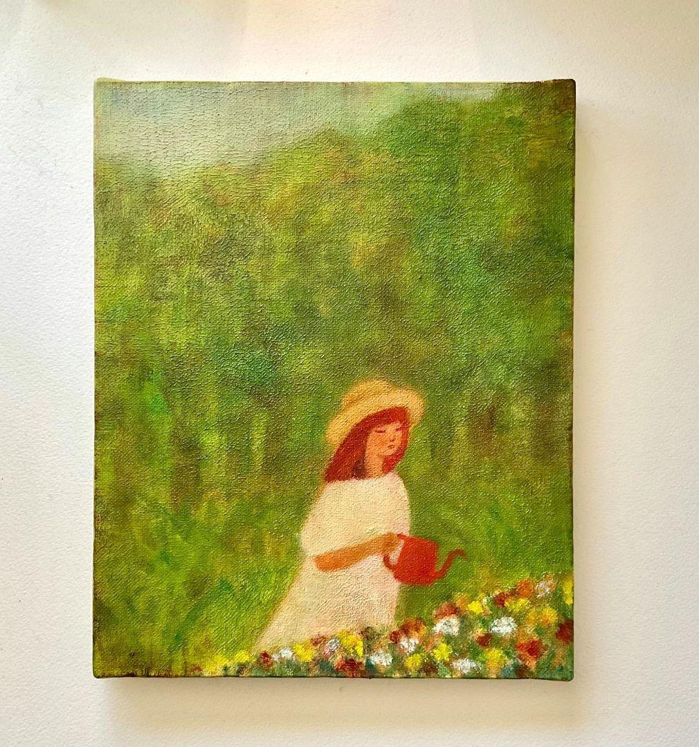 油彩画　夏 油絵 絵画 【真夏の田んぼ】 絵画 HR 通販 16406207｜Creema