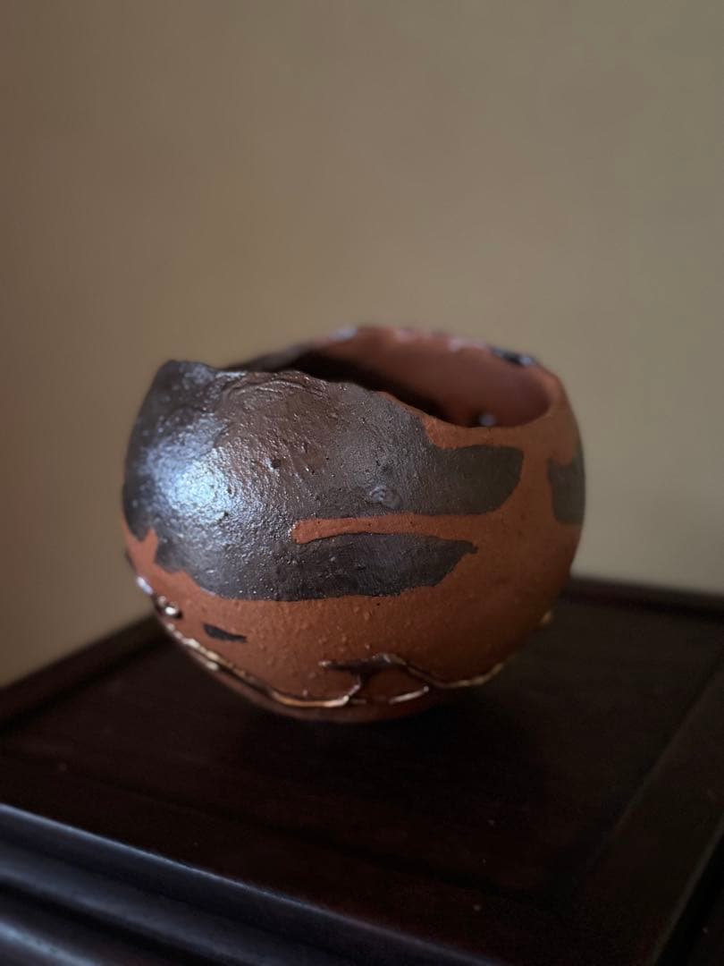 市川透　茶碗　現代アート　備前