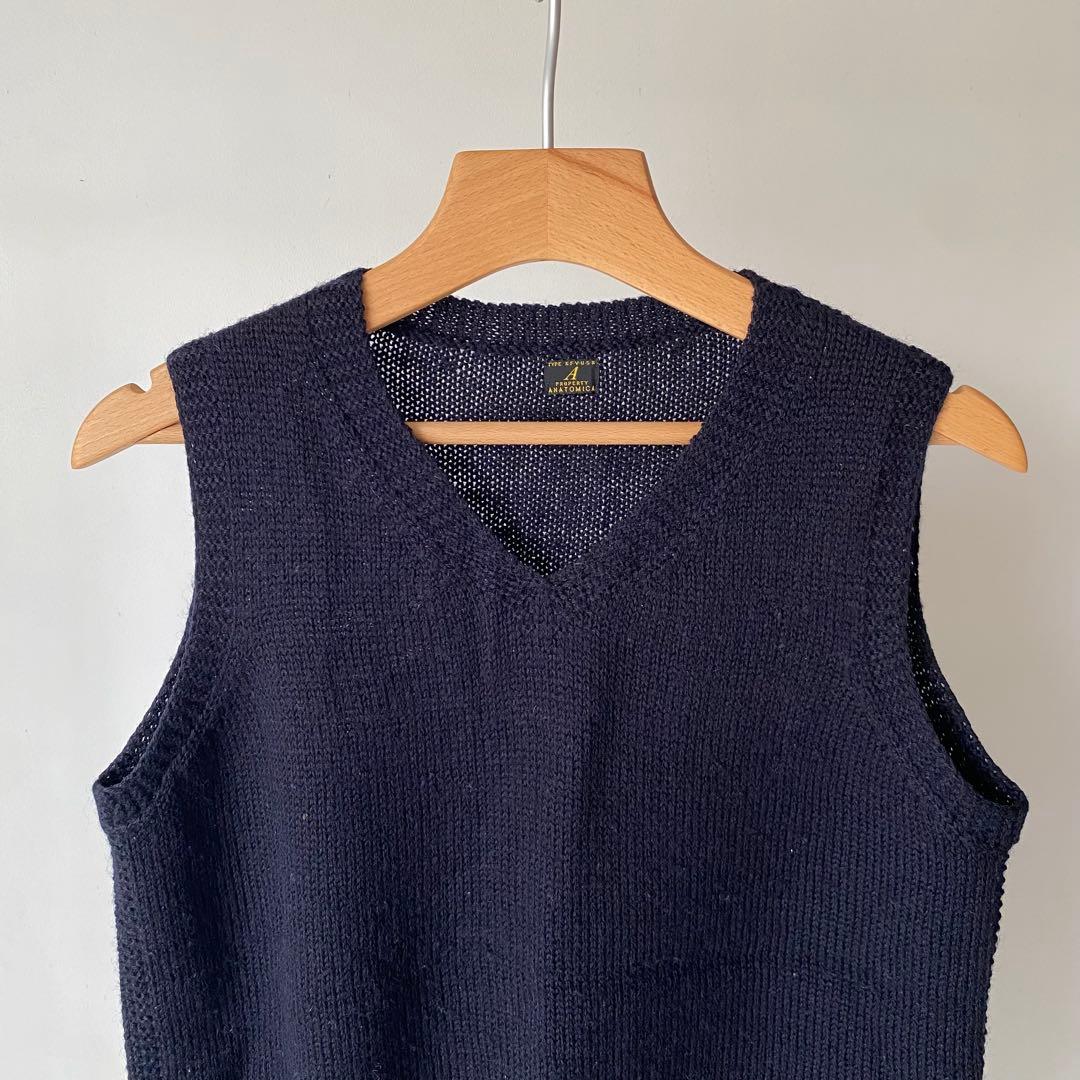 アナトミカ ニット ベスト XS ネイビー anatomica USN - メルカリ