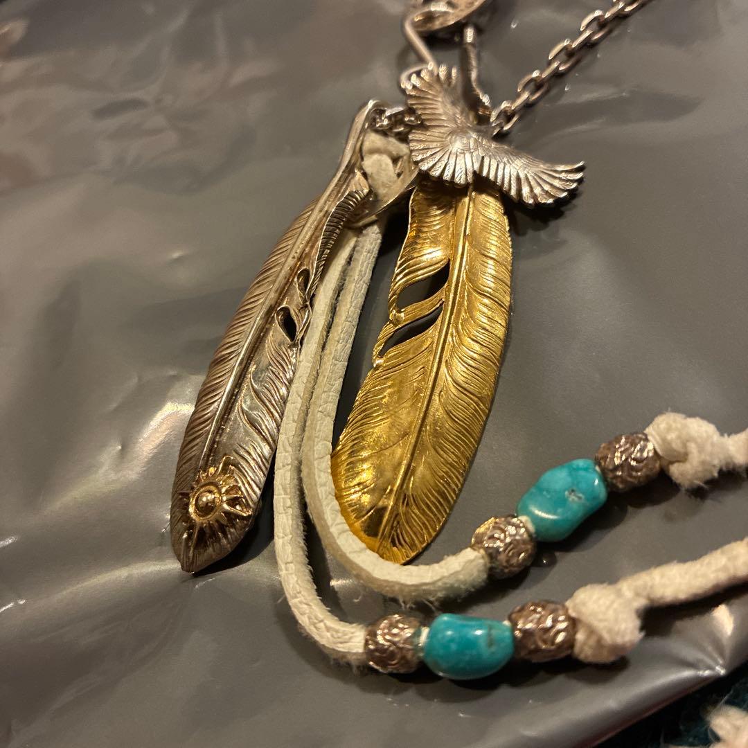 アリゾナフリーダムフルセット。K18フェザー&シルバー925フェザー